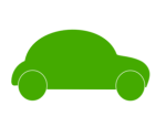 [Image description: green clipart silhouette of a car] 